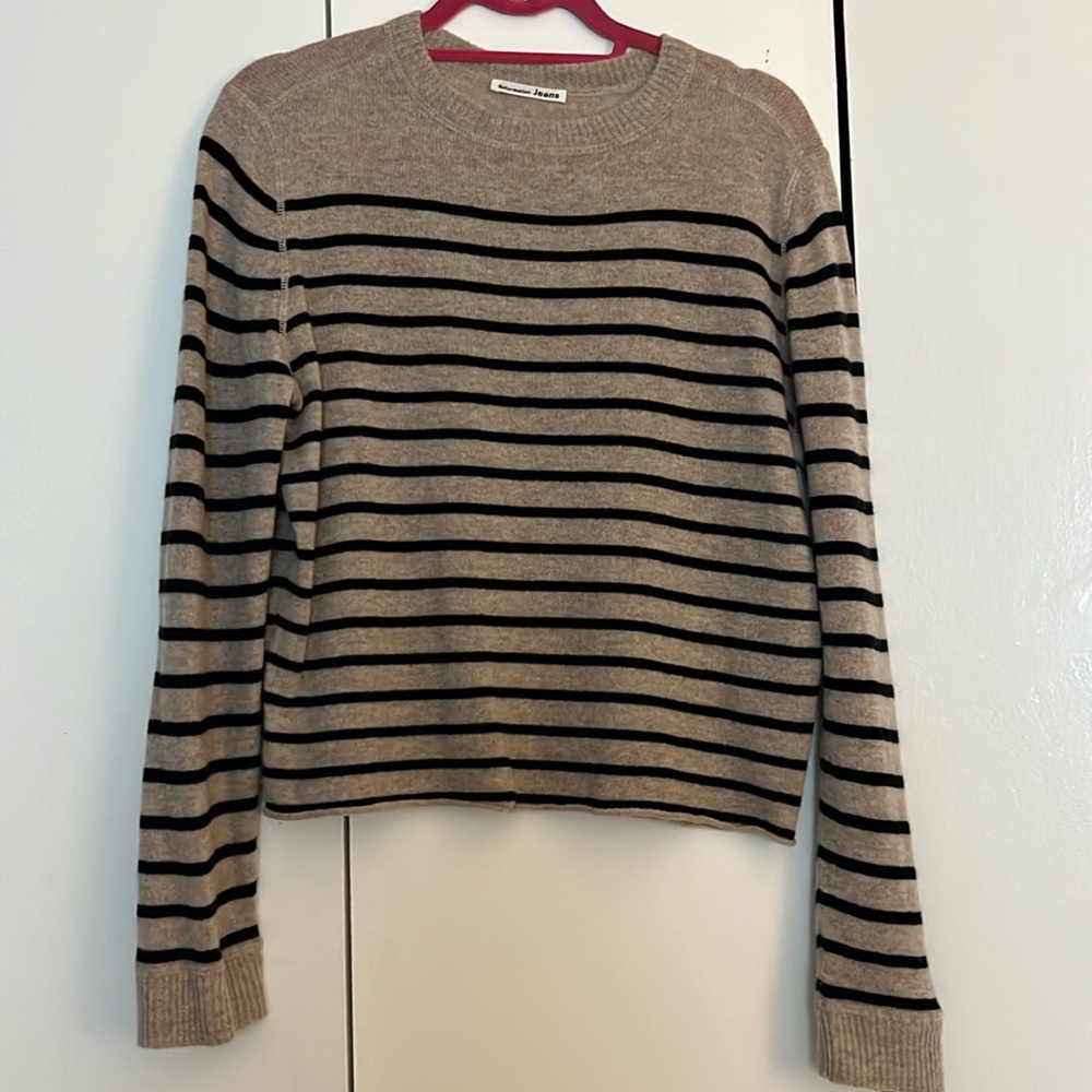 Reformation Cashmere Striped Sweater